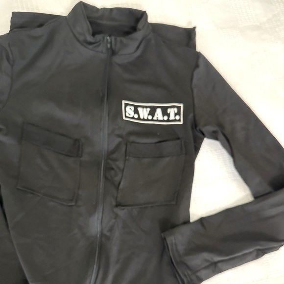 Halloween S.W.A.T. Costume Black Jumpsuit and Belt. Like New! - Picture 13 of 16